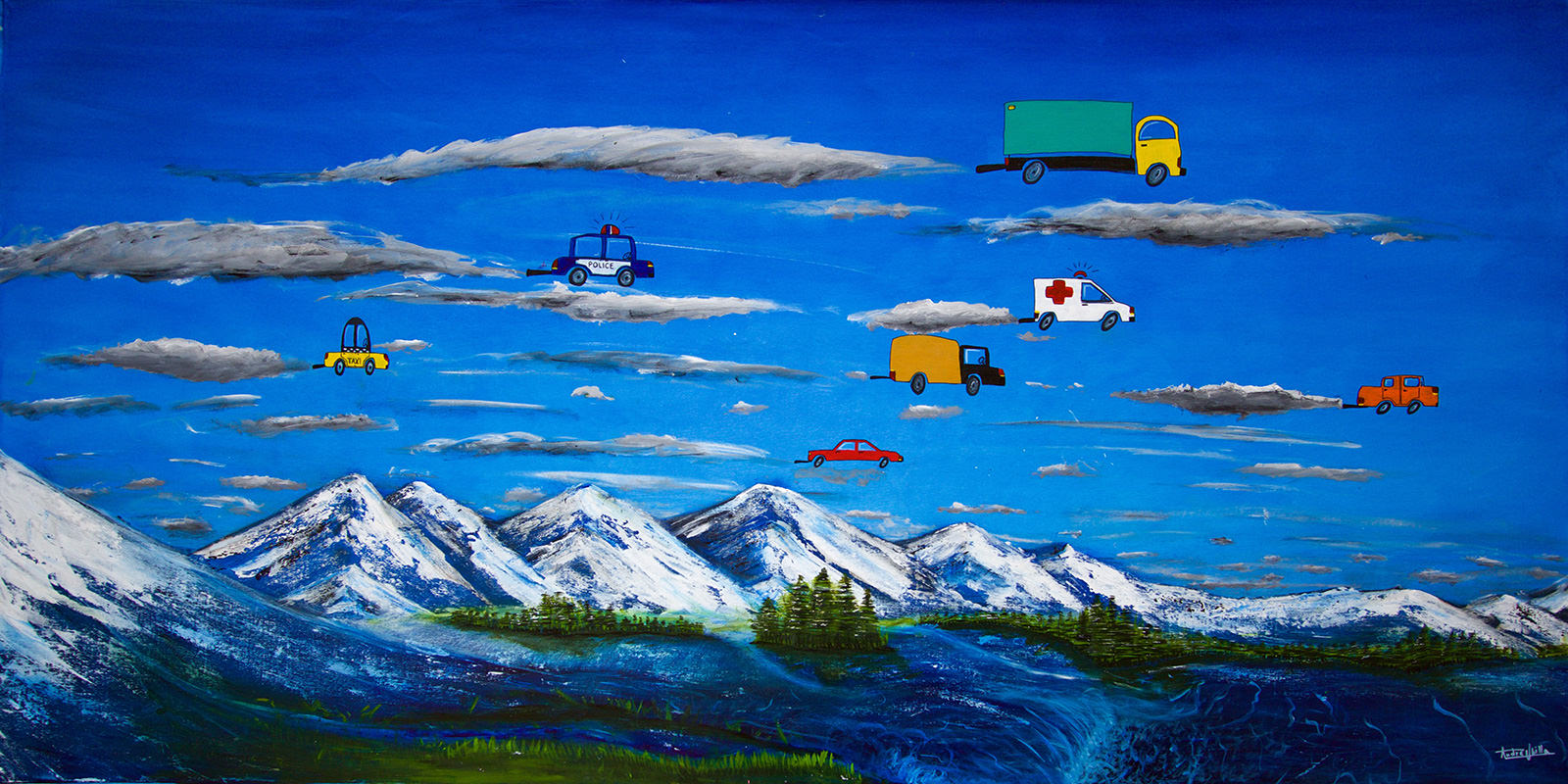 pintura artista chileno Andre Ubilla protección medioambiente cambio climático